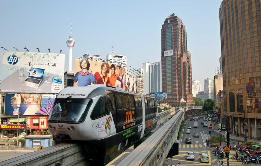 Monorail, Einschienenbahn, Kuala Lumpur, Malaysia - Bild kostenlos herunterladen bei pictjour.com